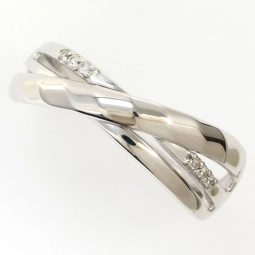 VINTAGE 10k Silver Diamond Ring